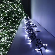Image of 960 LED 12.4m Premier Christmas Outdoor Cluster Timer Lights in Cool White