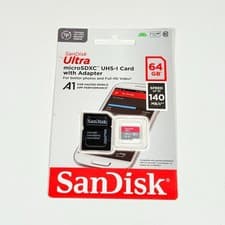 Image of Sandisk 64GB Ultra SDXC Class 10 UHS-I Flash Memory 140MB/s Micro SD - SEALED