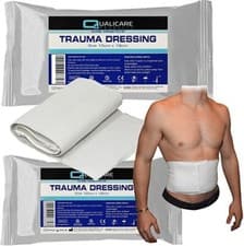 Image of Trauma Dressing " Sterile Bandage Emergency " Cuts & Wounds - Blood Clot - Burns