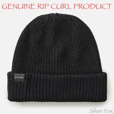 Image of RIP CURL IMPACT REG BLACK BEANIE WINTER KNITTED SKI CAP HAT BRAND NEW WITH TAGS