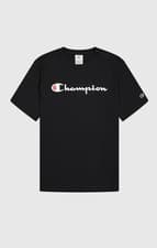 Image of Champion Big Logo Cotton Jersey T-Shirt - Black