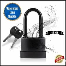 Image of Waterproof 45mm Long Shackle Padlock Heavy Duty 2 keys Security Outdoor Shed 1PC
