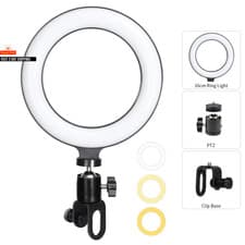 Image of LED Ring Light with Clip on Laptop Computer Fill Lamp for Video Conference Light