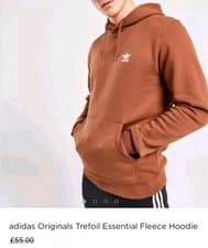 Image of Adidas Originals Essential Fleece Overhead Hoodie Men's Size: XS 