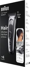 Image of Braun Series 7 Hair Clipper with 17 Length Settings, Charging Stand & Pouch