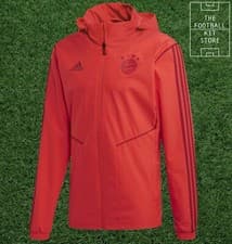 Image of adidas Bayern Munich All Weather Jacket - Zip Pockets / Hood - Black Friday Sale
