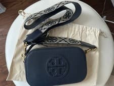 Image of BRAND NEW Tory Burch Mini Miller Leather Crossbody Bag - Navy