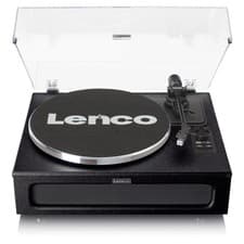 Image of Lenco LS-430BK Turntable Black Built-In Speakers Belt Drive Vinyl Record Player