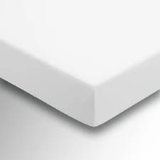 Image of Helena Springfield Plain Dye Fitted Sheet 28cm Deep Super King Size White