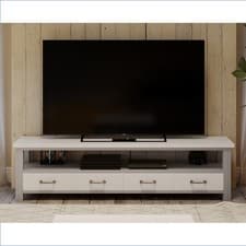Image of Grey Large TV Unit Widescreen Design 4 Drawers Greystone