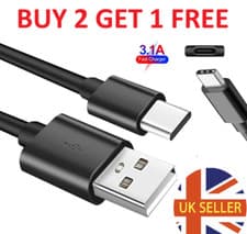 Image of HeavyDuty USB to Type C Charging Cable Fast Phone Charger Long 25cm 1m 2m 3m UK
