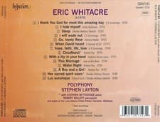 Image of POLYPHONY/STEPHEN LAYTON ERIC WHITACRE: CLOUDBURST AND OTHER CHORAL WORKS NEW CD
