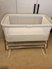 Image of Mamas & Papas Lua Bedside Crib - Fawn — original RRP £239