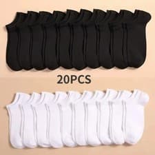 Image of Mens Womens Trainer Liner Ankle Socks Invisible Cotton Low Cut Sports Socks lots