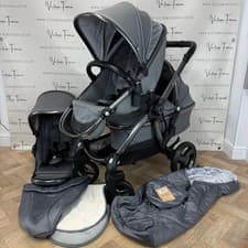 Image of Egg 2 Carrycot & DOUBLE Pushchair - Jurassic Grey