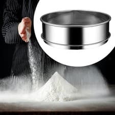 Image of Stainless Steel Flour Sifter Flour Sieve Round