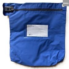Image of Val-U-Mail Cash Bag Medium Blue Nylon Pouch CB1 267mm Security Tagged Zip Seal
