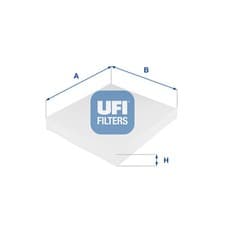 Image of UFI 53.031.00 Filter, interior air for AUDI,MERCEDES-BENZ,PUCH,SEAT,SKODA,VW