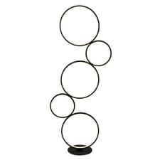 Image of Cirque Floor Lamp 5 Light Ring LED Matt Black Metal and Silicone 25771-5BK BNIB
