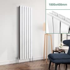 Image of 1800mm Vertical Designer Radiator Flat Panel White Anthracite Tall Upright Rads