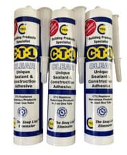 Image of C-Tec CT1 Sealant and Construction Adhesive Pack Of 3 - Clear, 290ml