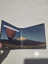 Image of PAUL SMITH Mount Fuji Signature Stripe Balloon Billfold Black Leather Wallet