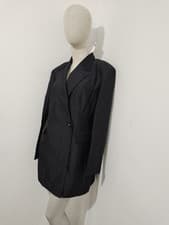 Image of H&M women black double breasted blazer short dress size M