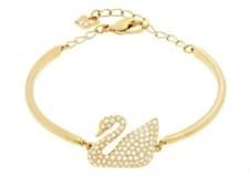 Image of Genuine SWAROVSKI SWAN BANGLE 5083133 CRYSTAL GOLD PLATED