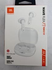 Image of JBL WAVE FLEX HEADPHONES TRUE WIRELESS BLUETOOTH 5.2 IN-EAR EARBUDS IP54 WHITE