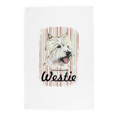 Image of Westie Tea Towel - Novelty Dog Themed Gift Kitchen Linen/Dish Cloth