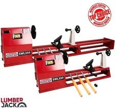 Image of Wood Lathe Starter Kit Variable Speed 370W 1m Bed Twin Bars Chisels Faceplate