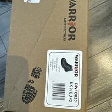 Image of Warrior S1P black leather steel toe-cap/midsole safety work boot