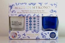 Image of Nails Inc Nail Polish 14ML  Duo Made inMykonos  WITH STICKERS-NEW & GENUINE