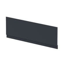 Image of Nuie Modern Straight Bath Front & End Panels Anthracite L-Shaped Shower Bathroom