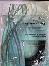 Image of Certified Network Cable CAT5e  RJ45  UTP5 e stranded Snagless Black Cable 3 M