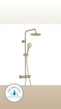 Image of Brushed Brass Exposed Thermostatic 2 Way Shower !! CLEARANCE PRICE !!