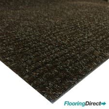 Image of Brown Entrance Matting - Ribbed Door Mat - Reception Doorway - Black Anthracite