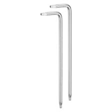 Image of 2pcs T9 Long Arm Tamper Proof Torx Wrench Star Keys S2 Steel Chrome Coated
