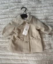 Image of Baby Girls Beige Coat Up To 3m