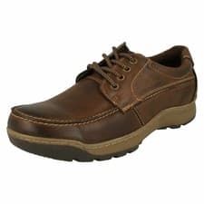 Image of Mens Hush Puppies 'Tucker' Casual Leather Lace Up Shoes