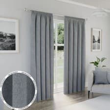 Image of Dallas Pencil Pleat Lined Curtains, Plain Design, blackout, 3 colours, Thermal,