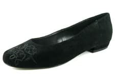 Image of Clarks Dative Daisy Womens UK 5 D Black Suede Flat Ballet Flats Shoes Pumps