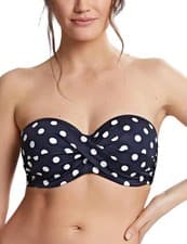 Image of 30G Panache Anya Riva Spot Bikini Top SW1453 Twist Bandeau Strapless Swimwear