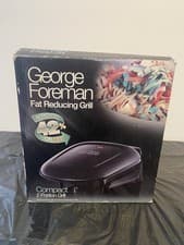 Image of GEORGE FOREMAN 2 PORTION FAT REDUCING GRILL IN ORIGINAL PACKAGING/ 18840 model