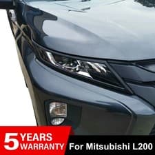 Image of FOR MITSUBISHI L200 2020-2023 PAIR ABS HEADLIGHT COVER PLASTIC GUARD ACCESSORIES
