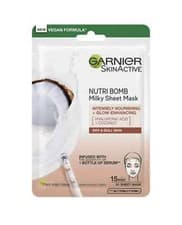 Image of 10 x Garnier Skin Active Nutri Bomb Milky Tissue Mask Coconut + Hyaluronic Acid