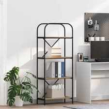Image of WALPLUS Artisan Oak Bookshelf 60x30x146cm Tall Storage Shelf Unit