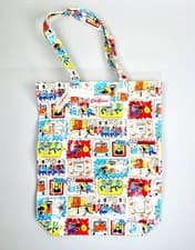 Image of Cath Kidston London Oilcloth Tote Bag Comic Print Shopper - New with Tag