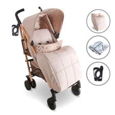Image of My Babiie MB51 Plus Stroller - Pink Leopard