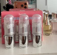 Image of Benefit California Kisses Wishes Lip Balm Set Ruby spiced Red Nude Rose Rosewood